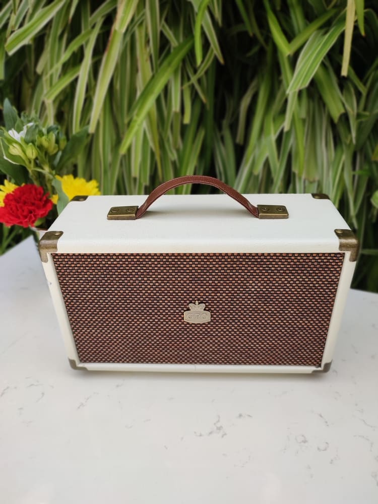 TSH GPO Westwood Bluetooth Speaker Portable, Retro 25 Watts, Subwoofer, RCA Input, Retro Grille, Carry Handle - image 5