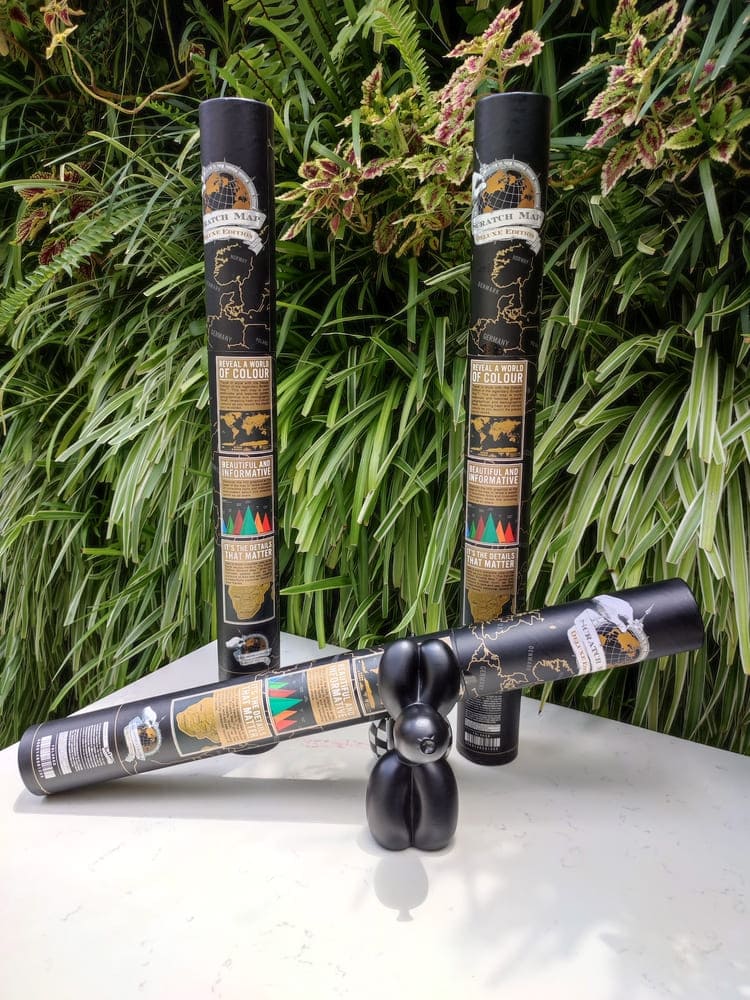 TSH Luckies of London | Deluxe Scratch Map | World Map Scratch Art | Large Deluxe Scratch Off Map | World Map Wall Art | The Original Scratch Map Creators |